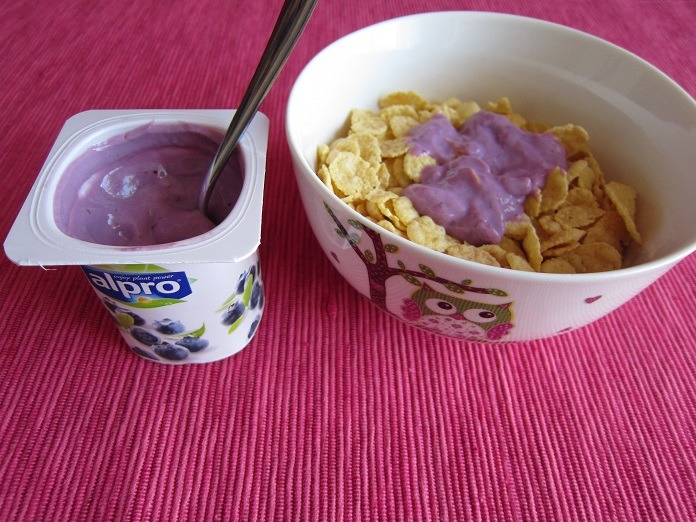 alpro - borůvkový sójový jogurt