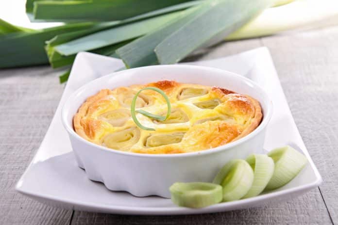 pórkový quiche s ricottou