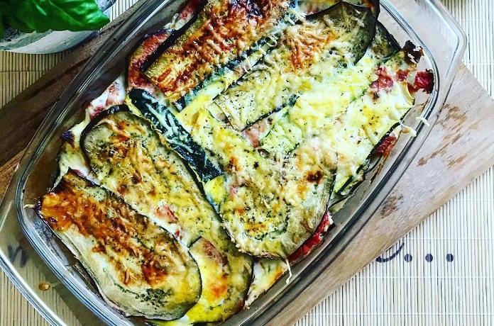 Cuketovo-lilkové lasagne